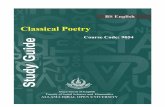 Classical Poetryii STUDY GUIDE CLASSICAL POETRY BS ENGLISH Course Code: 9054 Units: 1-9 DEPARTMENT OF ENGLISH FACULTY OF SOCIAL SCIENCES AND HUMANITIES ALLAMA IQBAL OPEN UNIVERSITY,