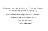 Development of Advanced Thermal Barrier Coatings by Plasma … 1... · 2021. 8. 23. · Bond Coating 100 mbar Intensity [ a.u. ] 250 mbar 2theta [ degree ] 400 mbar 0 100 200 300