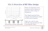 Ch. 5. Overview of RF filter design · INF5481: RF kretser, teori og design Institutt for Informatikk Svein-Erik Hamran. Ch. 5. Overview of RF filter design. Microstrip line low-pass