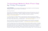Technology Widens Rich-Poor Gap by Philip Emeagwali · 2020. 1. 18. · Technology Widens Rich-Poor Gap by Philip Emeagwali LETTERS :: : The transcript of this The transcript of this