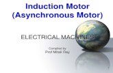 Induction Motor (Asynchronous Motor) · 2014. 3. 13. · • Induction motor types: Squirrel cage type: Rotor winding is composed of copper bars embedded in the rotor slots and shorted