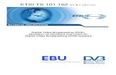 TS 101 162 - V1.8.1 - Digital Video Broadcasting (DVB ...2001/01/08  · 6 ETSI TS 101 162 V1.8.1 (2017-01) Intellectual Property Rights IPRs essential or potentially essential to