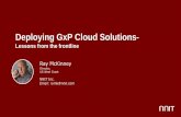 Deploying GxP Cloud Solutions- - NNIT · Deploying GxP Cloud Solutions-Lessons from the frontline 4 Classification: Public Author: RYMK Version: 01 “…the tragedy begins, not when
