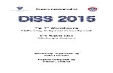 The 7th Workshop on Disfluency in Spontaneous Speechrobek28/conferences/diss2017/DiSS2015_Pa… · Robin Lickley Papers compiled by Robert Eklund . ii . iii Table of contents Pitch