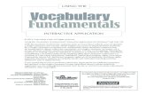 INTERACTIVE APPLICATIONportals.evan-moor.com/school/files/teacherguide/207.pdfThe Vocabulary Fundamentals interactive application provides leveled practice for essential vocabulary