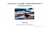 COMMERCE2020. 8. 21. · 4 The Texas A&M University-Commerce (A&M-Commerce) MSN Student Guide contains information specific to the Nursing Department. It is not a compilation of the
