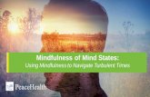 Mindfulness of Mind States - PeaceHealth · Mind States or Mental States are a series of moments of awareness of objects that come in contact with our five senses and our mind. Mind