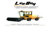 Operations, Service And Parts Manual...LeeBoy Model Challenger V Broom Manual No. 1001855-02 Operations, Service And Parts Manual Disclaimer All information, illustrations and specifications