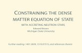 CONSTRAINING THE DENSE MATTER EQUATION OF STATEusers.monash.edu/~cdoherty/EC-SN-2016/ECSN-EBrown.pdfmodel gives a good description of a white dwarf star in which most of the material