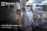 Well positioned to create value - Electrolux Professional...Electrolux Professional Investor Day 2020 7 Electrolux Professional snapshot Total net sales CAGR 2017-19(1) ~10% Net sales