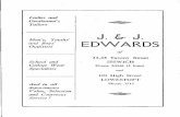 J. J. EDWARDS · 2021. 5. 1. · Ladies and Gentlemen’s Tailors Men’s, Youths’ J. J. and Boys’ Outfitters EDWARDS of 33-35 Tavern Street School and IPSWICH College Wear Phone