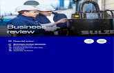 Business review - Sulzer · 2020. 1. 16. · Order intake in the Pumps Equipment division increased significantly by 8.1%, fueled by the Ensival Moret acquisition, which contributed