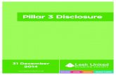 Pillar 3 Disclosure - Leek United€¦ · Society ’s Internal Capital Adequacy Assessment Process (ICAAP) and ILSA (Individual Liquidity Systems Assessment). The Board retains ultimate