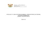 POLICY ON SCREENING, IDENTIFICATION, ASSESSMENT AND ...