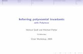 Inferring polynomial invariants - with Polyinvar