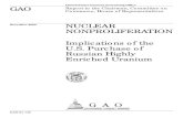 GAO-01-148 Nuclear Nonproliferation: Implications of the U ...