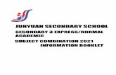 Secondary 3 SUBJECT COMBINATION 2021(E/NA)