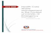 Health Care Waste Management in the context of COVID-19 ...