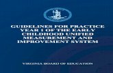 GUIDELINES FOR PRACTICE YEAR 1 OF THE EARLY CHILDHOOD ...