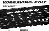 Korg MonoPoly Owner's Manual - SynthDIY.com
