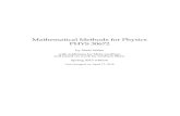 Mathematical Methods for Physics PHYS 30672