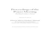 Proceedings of the Prayers Meeting - Islam Ahmadiyya