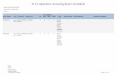 IP 21 Operator Licensing Exam Schedule - NRC