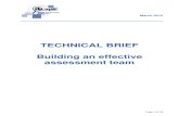 TECHNICAL BRIEF Building an effective assessment team