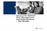 User Management and Authorizations - SAP