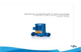 Vertical centrifugal in-line pumps