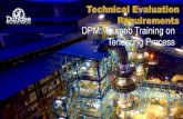 Technical Evaluation Requirements DPM: Tsumeb Training on ...