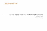 Teradata Database Release Definition