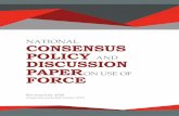 NATIONAL CONSENSUS POLICY AND DISCUSSION PAPER FORCE