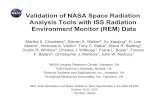 Validation of NASA Space Radiation Analysis Tools with ISS ...