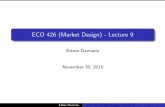 ECO 426 (Market Design) - Lecture 9 - U of T : Economics