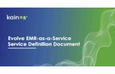 Evolve EMR-as-a-Service Service Definition Document