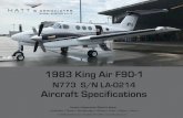 1983 King Air F90-1 Aircraft Specifications
