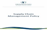 Supply Chain Management Policy - Drakenstein Municipality