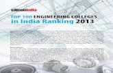TOP 100 ENGINEERING COLLEGES in India Ranking 2013