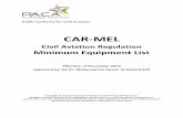 CAR-MEL – Civil Aviation Regulation – Minimum Equipment List