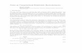 Notes on Computational Relativistic Hydrodynamics