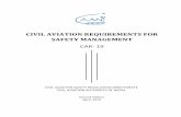 CIVIL AVIATION REQUIREMENTS FOR SAFETY MANAGEMENT