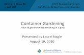Container Gardening - Retirement Center