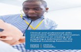 Clinical and professional skills assessment: additional ...