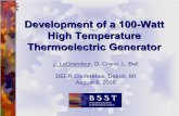 Development of a 100-Watt High Temperature Thermoelectric ...
