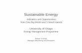 UoO Energy Indicators Options - University of Otago