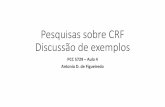 Pesquisas sobre CRF Discussão de exemplos