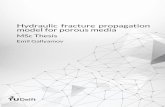 Hydraulic fracture propagation model for porous media