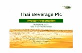 Thai Beverage Plc - listed company