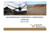ASX EMERGING COMPANIES CONFERENCE LONDON